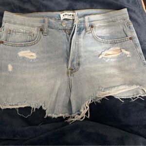 RSQ Light Blue High-Rise Denim Shorts